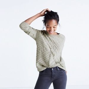 Madewell Cableknit fringe sweater